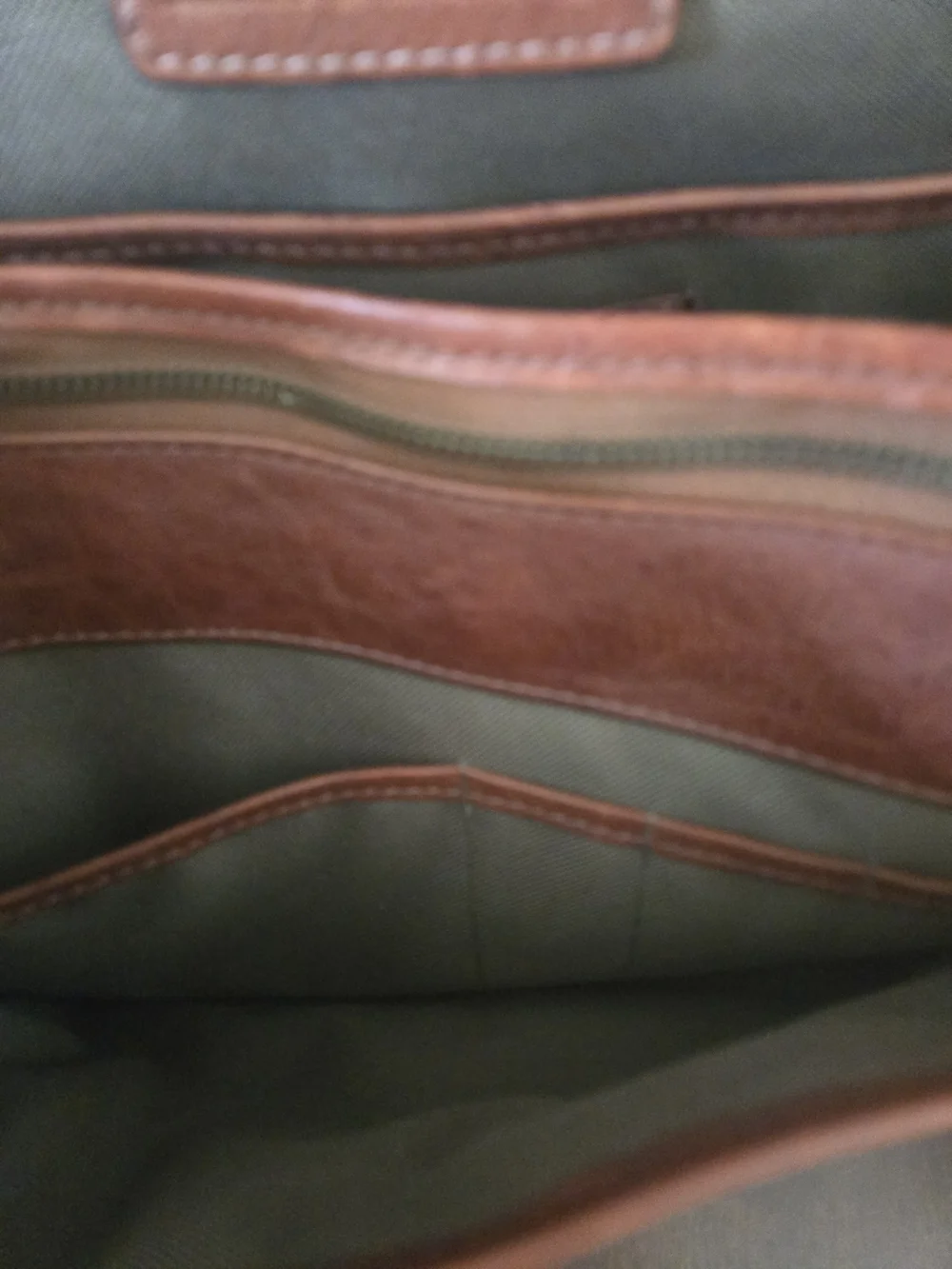 Vintage Timberland Chestnut Brown Leather Briefcase with Brass Buckle